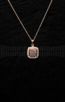 Colgante y cadena de oro y diamantes brown