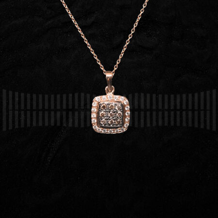 Colgante y cadena de oro y diamantes brown