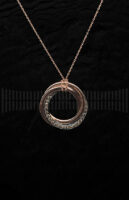 Colgante Oro Rosa con Diamantes Brown