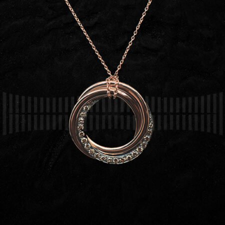 Colgante Oro Rosa con Diamantes Brown