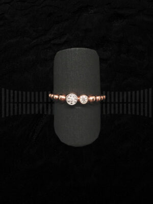 Sortija de Oro Rosa con Diamantes