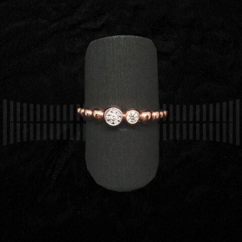 Sortija de Oro Rosa con Diamantes