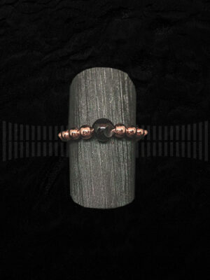 Sortija de Oro Rosa con Ónix