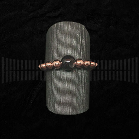 Sortija de Oro Rosa con Ónix