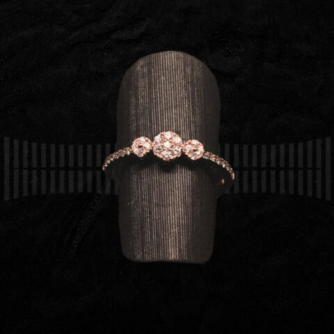 Sortija de Oro Rosa con Diamantes