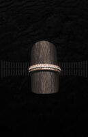 Sortija de Oro Rosa con Diamantes Blancos y Diamantes Brown