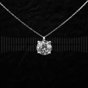 COLGANTE DE DIAMANTE CON ORO BLANCO (L)