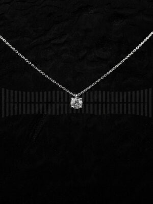 Colgante de Diamante con Oro Blanco (S)