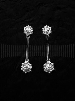 Pendientes de Oro Blanco con Diamantes