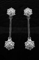 Pendientes de Oro Blanco con Diamantes
