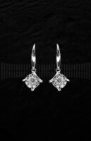 Pendientes de Oro Blanco con Diamantes