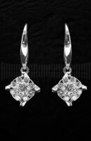 Pendientes de Oro Blanco con Diamantes