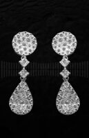 Pendientes de Oro Blanco con Diamantes