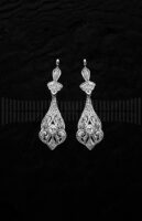Pendientes de Oro Blanco con Diamantes