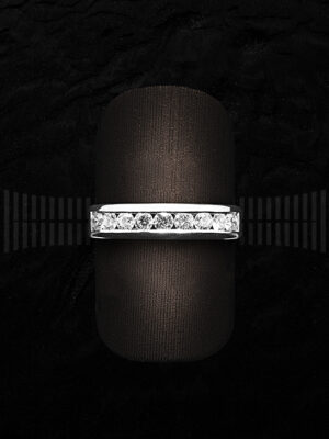 Sortija Quintillo de Oro Blanco con Diamantes