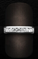 Sortija Quintillo de Oro Blanco con Diamantes