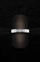 Sortija Quintillo de Oro Blanco con Diamantes - Pequeño