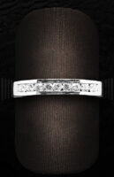 Sortija Quintillo de Oro Blanco con Diamantes - Pequeño