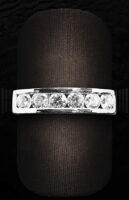 Sortija Quintillo de Oro Blanco con Diamantes - Grande