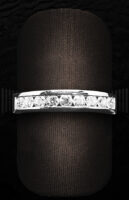 Sortija Quintillo de Oro Blanco con Diamantes - Pequeño