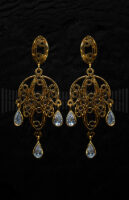 Pendientes de Oro Amarillo con Circonita