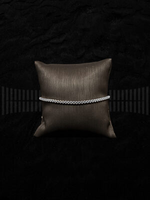 Pulsera de Oro Blanco con Circonitas