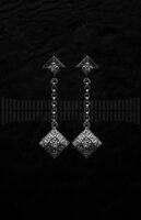 Pendientes de Oro Blanco con Criconitas