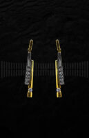 Pendientes de Oro Blanco y Oro Amarillo con Circonitas