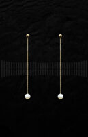 Pendientes de Oro Amarillo con Perla