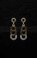 Pendientes de Oro Amarillo y Oro Blanco con Circonitas