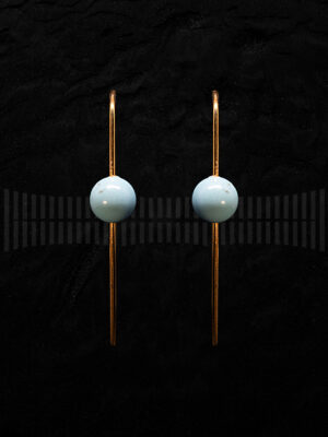 Pendientes de Oro Amarillo con Turquesa