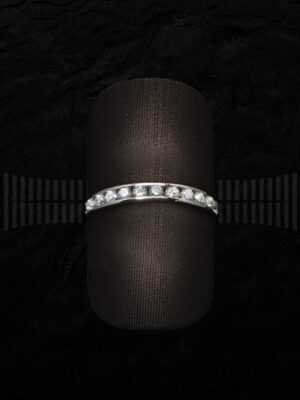 Sortija Oro Blanco y Circonitas