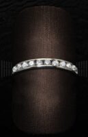 Sortija Oro Blanco y Circonitas