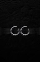 Pendientes aro invertido brillantes