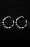 Pendientes aro invertido brillantes