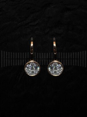 Pendiente Oro Rosa y brillantes