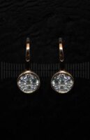 Pendiente Oro Rosa y brillantes