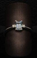 Sortija Aguamarina y Brillantes