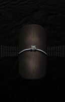 Solitario Oro Blanco y Brillantes