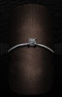 Solitario Oro Blanco y Brillantes