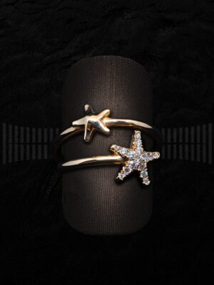 Sortija Oro Rosa con Diamantes (Estrellas)