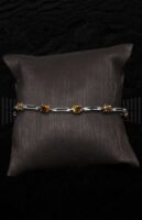Pulsera Oro Blanco Topacio