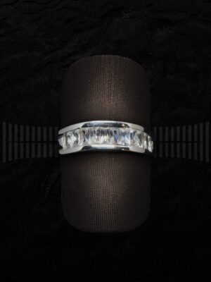 Sortija Oro Blanco y Circonitas