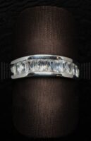 Sortija Oro Blanco y Circonitas