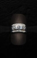 Sortija Oro Blanco y Circonitas