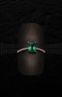 Sortija Esmeralda y Brillantes