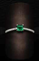 Sortija Esmeralda y Brillantes