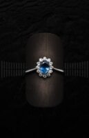 Sortija Roseta Zafiro y Brillantes