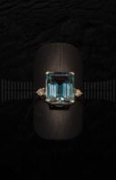 Sortija Aguamarina y Brillantes