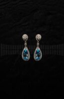 Pendientes Brillantes y Aguamarina